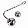 High Quality Stainless Steel Anal Plugs Hooks 2 Size Double ball can be replaced Fetish Chastity Sex Bondage GAY SM Game Butt Plug