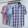 5xl 6xl 7xl 8xl 10xl homens plus size camiseta moda casual estilo clássico 100% algodão confortável xadrez de manga curta camisa masculina lj200925