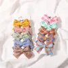 Barrettes à cheveux mignonnes pour petites filles, bandeau à carreaux, à pois, couvre-chef, motif cerise, accessoires pour cheveux décontractés, 5 pièces/ensembles