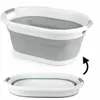 Collapsible Plastic Kitchen Vegetables Basket Large Folding Up Laundry Basket Space Saving Storage Container Organizer LJ201204