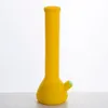 DHL Silicone Water Bong Fumer Pipe À Main 13,5 pouces avec Tube et Bol en Verre Grand Portable Dab Oil Rig