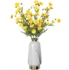18ヘッドシミュレーション装飾花ライラックデイジー小野生の菊の高品位シルク人工ドライフラワー
