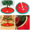 Christmas Tree Skirt Red 90cm Tree Decorations Base Covers Mat Holiday Party Decorations Ornaments Decor Props VT1818