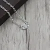 S925 Sterling Silver Necklace Bead Chain Personlig klassiska smycken Long Sweater Halsband Parmodeller Skicka LOVER039S GIFT8546900