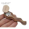 COURNOT Creative Wooden Smoking Pipe Portable Mini Tobacco Pipe For Smok Pocket Size With Metal Bowl Cigarette Accessories