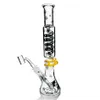 27cm de haut bobine congelable bong narguilés shisha verre eau bongs fumée tuyau en verre base de bécher dab rigs avec joint de 14mm