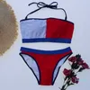 Abiti a due pezzi Sandy beach surf Bikini Costumi da bagno per le donne Costume da bagno di marca Costumi da bagno Estate un pezzo Sexy Lady g lettera Stampa floreale Swi