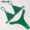 OMKAGI Marque Strings Bikini brésilien 2020 Maillot de bain Maillots de bain Femmes Sexy Push Up Natation Maillot de bain Beachwear Micro Bikinis Set T200708