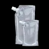 500 adet Doypack 250 ml 350ml 420ml 500 ml Plastik Stand Up Borulu Sıvı Çanta Paketi İçecek, Sıkma, Borulu İçecek
