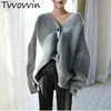Outono inverno Coreia solta Plus Size Knitting Aberto Stitch Sexy Batwing Manga Cashmere Camisola Mulheres Pullover Z063 201130