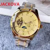 Mens Automatic Mechanical Moon Watches Classic Style 43mm full rostfritt stål Rem TRAP TOPALT KVALITETSVÄGGAR SAPPHIRE SUPER CRIME PREMIUM Factory Clock