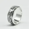 Real Pure 925 Sterling Silver Dragon Rings For Men Rotatable Transfer Luck Vintage Punk Retro Style Anel Masculino Aneis Y11242379
