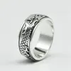 Real Pure 925 Sterling Silver Dragon Rings For Men Rotatable Transfer Luck Vintage Punk Retro Style Anel Masculino Aneis Y1124240L