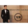 Najnowsze Płaszcz Spodnie Wzory Czarny Złoto Lapel Mężczyźni Prom Subilus Tuxedo Slim Fit 2 Piece Garnitury Niestandardowe Groom Blazers Terno Masculino 201105