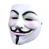 Biały V Maska Masquerade Maska Eyeliner Halloween Full Face Maski Party Rekwizyty Vendetta Anonimowy Film Facet Hurtownie Darmowa Wysyłka GGD2117