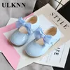 ULKNN Baby Girls Cute Bow Chaussures polyvalentes 2020 Nouvelle version coréenne Princesse Chaussures de style Chaussures de danse en cuir LJ201104