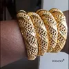 4PCs / Lot Afrikanska Bangles för Kvinnors Guldfärg Dubai Smycken Etiopiska Bangle Arab Armband, Bridal Present / Mamma Present B1451