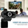 HD 1080p Webcam embutida dupla Mics Smart Web Camera USB Pro Fluxo Camera for Desktop Laptops PC Game Cam Para SO Windows DHL grátis