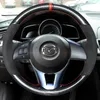 Для Mazda 3/6 Onxela ATENZA CX5 CX8 CX4 CX3 DIY индивидуальные изготовленные вручную кожаный кожаный рулевой круг