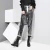 EAM auutmn Fashion Pattern Korean Style Transparent Transparent Color Pants Woman Ankle length Pants LJ201103