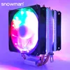 Fans Coolings Snowman PWM CPU Koeler 2 Warmtepijpen 4Pin 90mm RGB Stille PC Heatsink Intel LGA 775 1150 1151 1155 1366 Koelventilator Amdam2 AM3