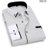 Camicie casual da uomo Camicia da uomo a pois scozzesi stampata a maniche lunghe per abito maschile slim fit Camisas Masculina