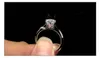 6mm Lab Moissanite Diamond Ring 925 Sterling Silver Bijou Engagement Bröllop Ringar för Kvinnor Män Party Smycken