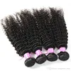 Mongolian Kinky Curly Hair Bundles Curl Human Hairs Extensions Nature Color Köp 1/3/4 Bundlar Tjocka Jerry Curly Pieces 30 32 36 36 tum