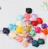 Fashion Rose Flowers Brooches Pins Mini Double Rose Women Men Corsages Brooch For Party Birthday Gifts 27 Colors