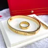 Couple Bracelet 316l Stainless Steel Love Bracelets Bangles Women Men Screw Bangle Gold Silver Rose Jewelry Gift Accessories With Jewelry Pouches Wholesale