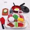 Kinderen keukenspeelgoed set doen alsof speelsimulatie eten kookgerei pot pan koken play house keuken kinderen speelgoedcadeau voor meisjes jongens lj201211