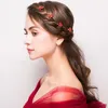 Зажимы для волос Barnettes Bridal Headwear Красный Цветок U Кристалл Шпилька Китайский Свадебный орнамент Горный Хрусталь 2022 Ювелирные Изделия Вилка, 6шт / Комплект