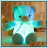Gevulde pluche dieren speelgoed geschenken 30 cm lichtgevende gloeiende teddybeer vod poppen led licht kinderen adt kerstfeest voorkeur zee aaa879 drop delive
