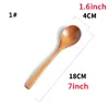 Wood Soup Coffee Spoons Teaspoon Wooden Mixing Stirring Cooking Long Handle Spoon Japanese Style Kitchen Utensil Tableware BH4267 TYJ