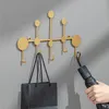 Creative Nordic Key Hooks Coat Rack Metal Geometri Väggmonterad Hyllor Förvaring Hängare För Hem Dekoration Vägg Hängande Krok 220311