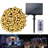 Verbesserte Solar-LED-Lichterkette für den Außenbereich, Solarlampe, 100/200 LEDs, Fee, Urlaub, Weihnachten, Party, Girlande, Solar-Dekorationslicht