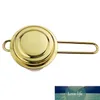 Stainless Steel Gold Tea Strainer Folding Foldable Tea Infuser Basket for Teapot Cup Teaware Wholesale SN1243