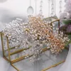 Silver Headpieces Bridal Crown Rhinestone Crystals Gold Wedding Crowns Headband Hair Accessories Party Tiaras Baroque Chic Enagement