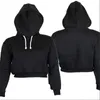 Herfst Vrouwen Hoodies Solid Crop Hoodie Lange Mouwen Jumper Hooded Pullover Jas Casual Sweatshirt Top Sudaderas Mujer1