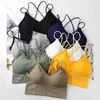 Yoga Outfit Femmes Tube Top Sports Bras Gym Courir Soutien-Gorge Sans Cadre Fitness Sport Crop Tops Sans Couture Lnvisible Push Up Sous-Vêtements