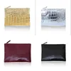 Fashion Women Storage Pouch Faux Leather Alligator Pure Color Outdoor Envelope Handbags Storage Pouch High Quality 11cw E1