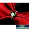 18K Rose Gold Natural Emerald Gemstone Pierścień Dla Kobiet Zielony Gemstone Diament Cyrkon Pierścień Pierścień Zaręczyny Party Biżuteria Prezent