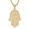 Livraison directe classique main de Fatima Hamsa collier pendentifs couleur argent chaîne paume déclaration bijoux pour femmes drop330c