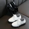 Pojkar Skor i läder Vit Svart Barn Bröllop Skor Oxford Formella Sneakers Toddler Baby Skolor För Pojkar och Tjejer 21-36 201128