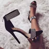 Sandals Sparkling Apricot Black Diamond Crystal High Heels Women Sandals Summer Sexy Club Heels Sandals Women Plus Size 35-43 220309