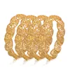 Brazalete 4 unids/lote brazaletes de Color dorado de Dubái de alta calidad para mujer Vintage novia boda pulsera África joyería árabe