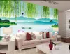 Fonds d'écran de photo personnalisée pour les murs 3d peinture murale papier peint paysage bambou lotus jardin peinture chinoise - le style salon mur de fond TV