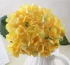 Party Supplies Artificial Hydrangea Flower Fake Silk Single Real Touch Hortenseas För Bröllop Mittorpieces Hem Blommor LLS592-WLL