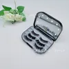 LED 3 pairs 3D Mink Eyelash plastic Package Boxes False Eyelashes Packaging Empty Case Lashes Box with holder mirror Makeup Tool 50 pcs