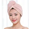 Magic Microfiber Hair Fast Torkning Torktork Handduk Bad Wrap Hat Quick Shower Cap Turban Handduk Torka 4styles